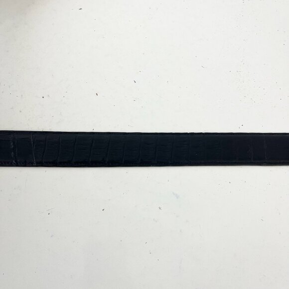 Rod Patrick Boots Mens Western Belt 1.5" Straight End Sz 30 Black Caiman Leather - Picture 6 of 10